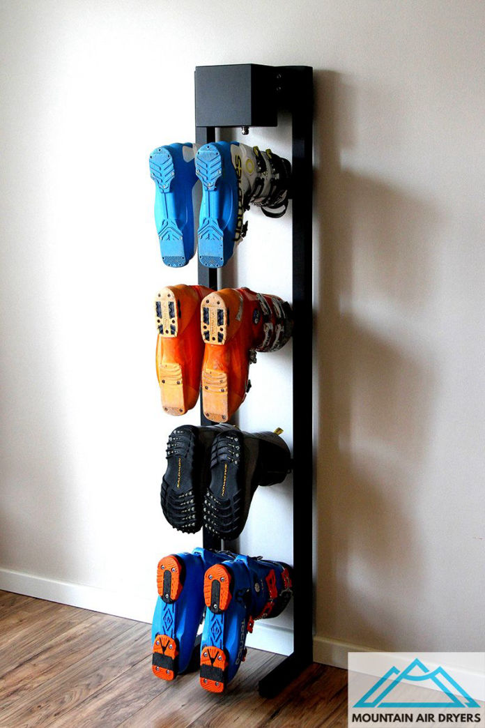 Ski boot dryer rack 4 pair vertical | Mountain Air Dryers